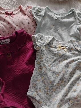 Nicole Miller Girls' Pink, Light Blue & Fuchsia Bodysuit Bundle